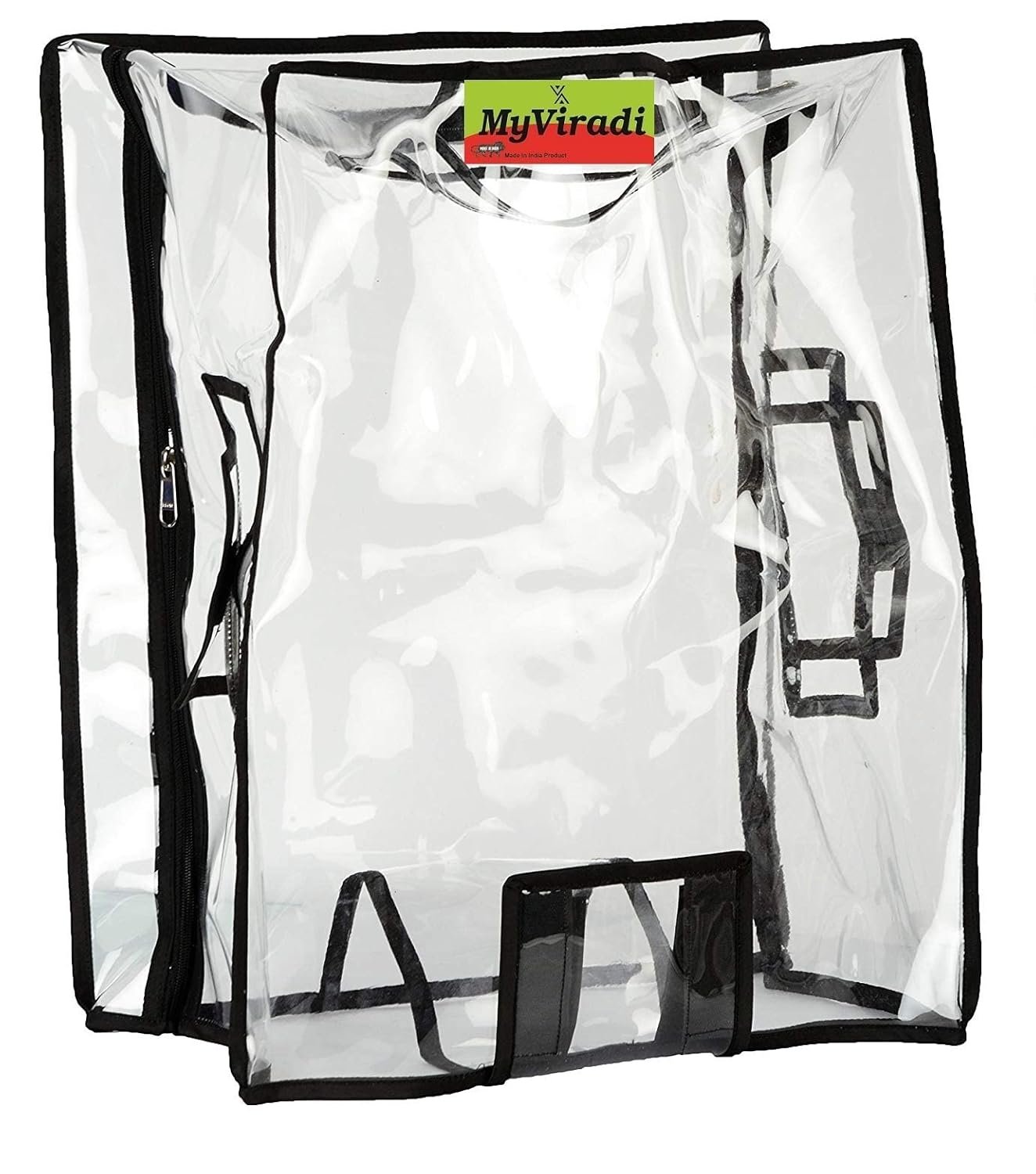 Waterproof & Dust Proof PVC Suitcase & Trolley Bag Cover with Zip, Transparent (Hard Luggage, 65 CM)