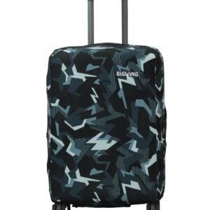 BIGWING Protective Cover in Polyester Fabric with Camouflage Print for | 24′ Inch 65 cm Medium Size | Hard Luggage Trolley Bag Cover (Fits Only On Fiber – Plastic Trolley Bag)