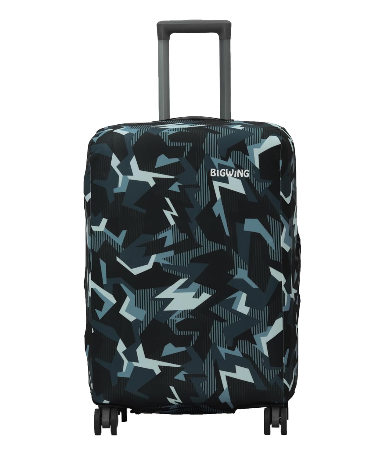 BIGWING Protective Cover in Polyester Fabric with Camouflage Print for | 24' Inch 65 cm Medium Size | Hard Luggage Trolley Bag Cover (Fits Only On Fiber - Plastic Trolley Bag)