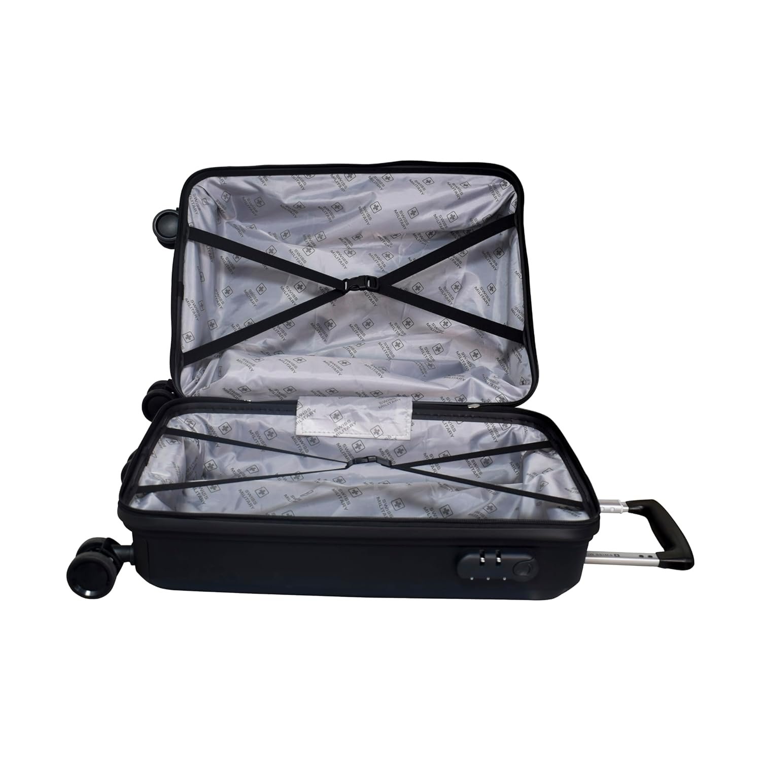 Swiss Military Starkey Hard-Top 20 Inch Polypropylene (Pp) Black Luggage Trolley Bag With Spinner Wheels | Lightweight | 41 Liters, Cabin Size Luggage Trolley Bag With Spinner Wheels (Small) - Image 4