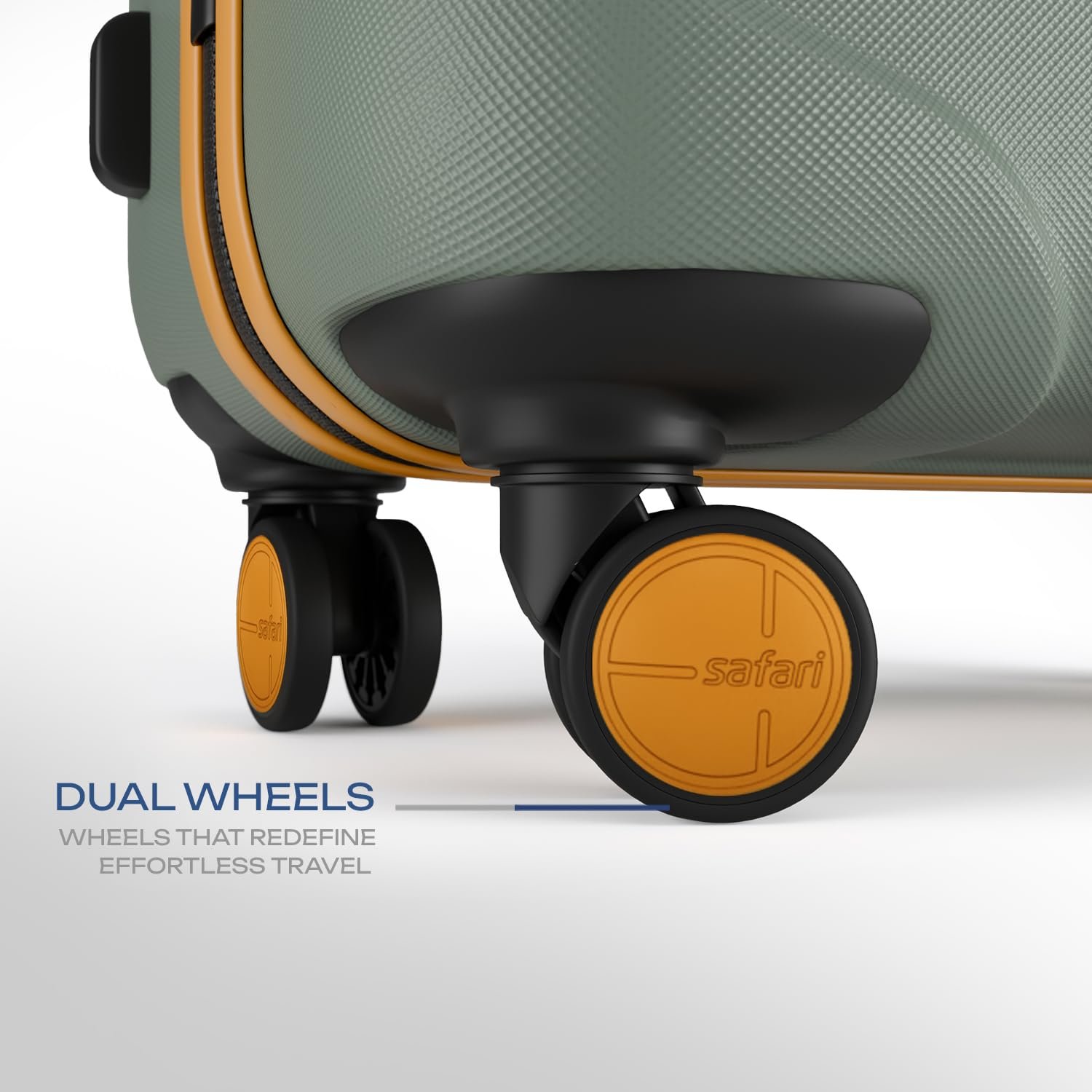 Safari Crescent 8 Wheels 66cm Medium Check-in Trolley Bag Hard Case Polycarbonate 360 Degree Wheeling System Luggage, Travel Bag, Suitcase for Travel, Trolley Bags for Travel, Thyme Green - Image 3