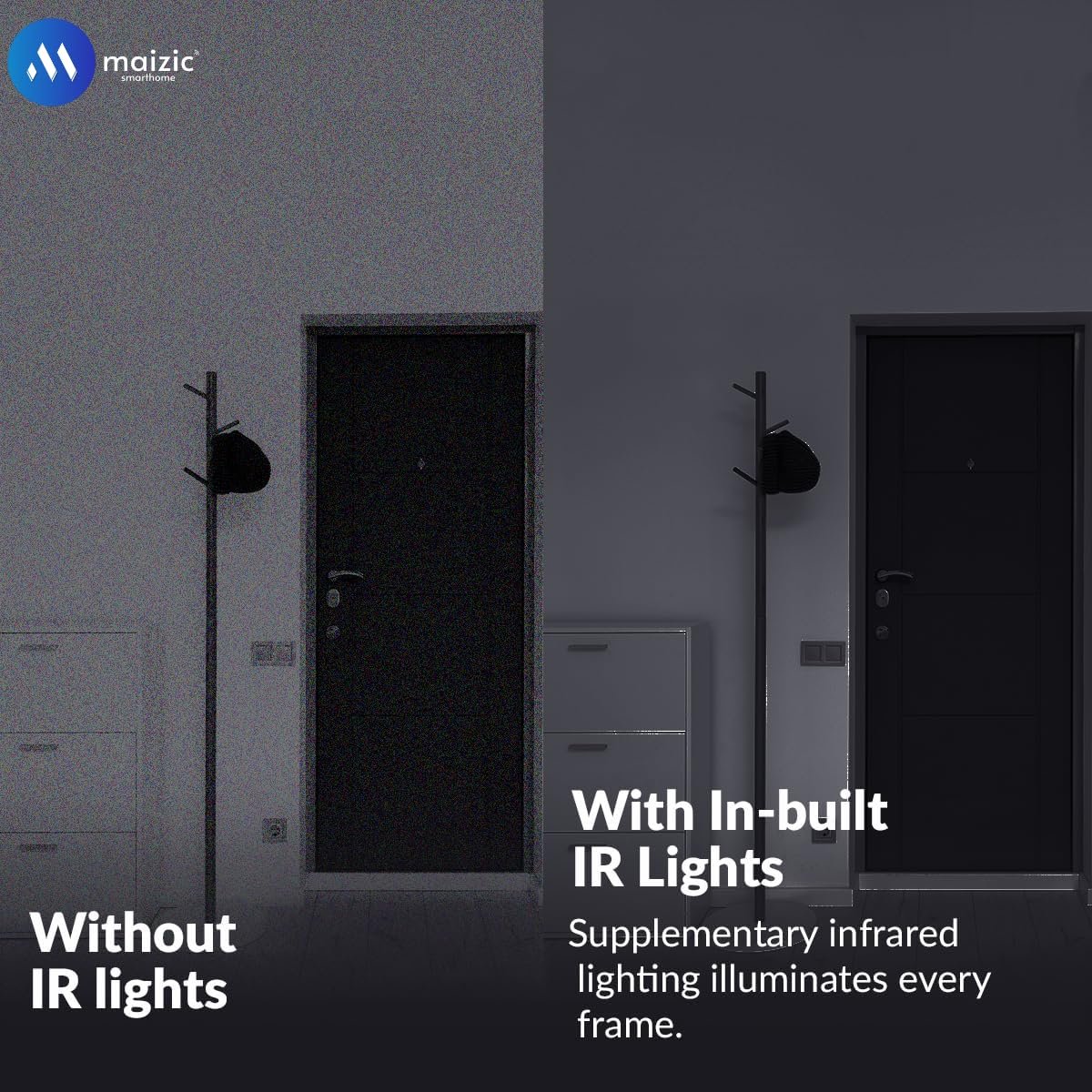 Maizic Smarthome 5+5 MP CCTV Camera 360� Security WiFi Camera, Pan & Tilt, Color Night Vision 20M, Human Detection, Smart Motion Tracking, 2-Way Talk - Image 4