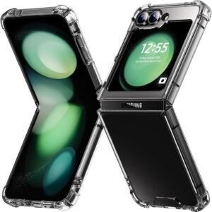 Zubitech Case for Samsung Galaxy Z Flip 6, Premium Transparent Crystal Clear Hard Back Phone Case Shock Absorbent Reinforced TPU Bumber Corner for Samsung Galaxy Z Flip 6 5G (Bumper)