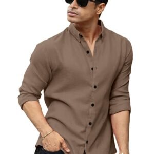 RAIZAX Men Linen Cotton Full Sleeve Shirt for Man | Mens Casual Shirt |Shirts for Men Stylish | Men Shirts | Casual Business Party Festival Regular Fit