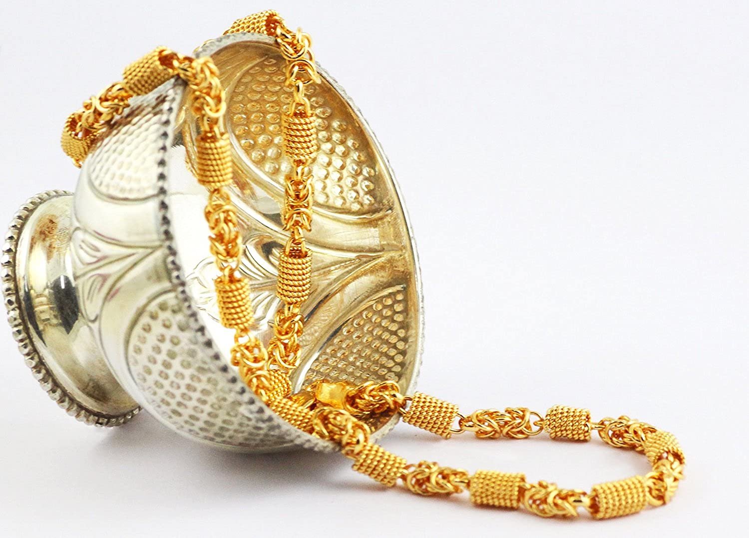 Fashion Frill Stylish Golden Chain For Men1Gram Gold Plated Brass Necklace Gold Chain For Men Boys Designer Chains Mens Jewellery 20 Inches - Image 3