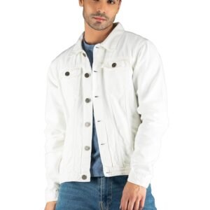 Dennis Lingo Men’s Regular Fit Long Sleeve Button Down Panel Denim Jacket