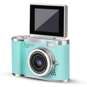 Cason 48MP Digital Camera for Kids-Real Photo & Video Mini Camera for Photography 2.4” Rotating Screen, Built in Games Kids Cameras for 5-15 Years Girls & Boys(Upto 64GB Memory)