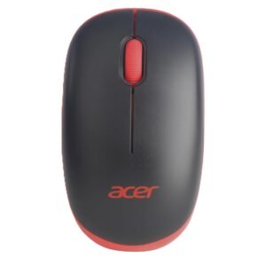 Acer Flow Wireless Mouse | 1600 DPI Optical Sensor | 2.4GHz Wireless with USB Nano Receiver | Ergonomic Lightweight Design | Smooth Tracking for Laptop, PC & Mac – Black/Red
