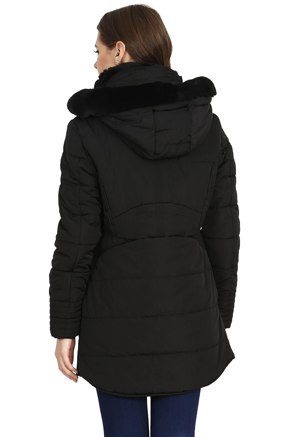 HIVER Women's Nylon Jacket Water Proof Full-Sleeved Winter Jacket with Hood for Minus Degree - Image 6