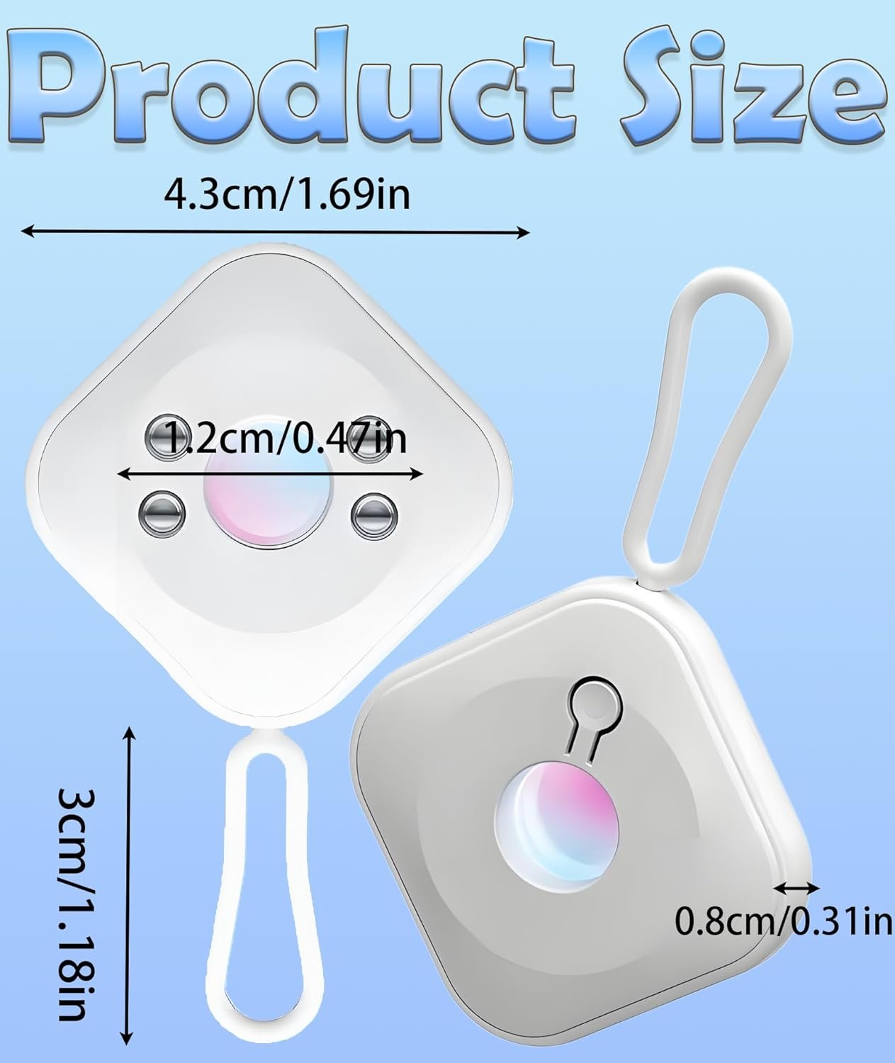 Hidden Camera Detector, Camera Detector White Cameras Detector Device Suitable for Hotel Inspection Privacy Protection Rental Home Check Changing Room Scan Public Space Screening - Image 2