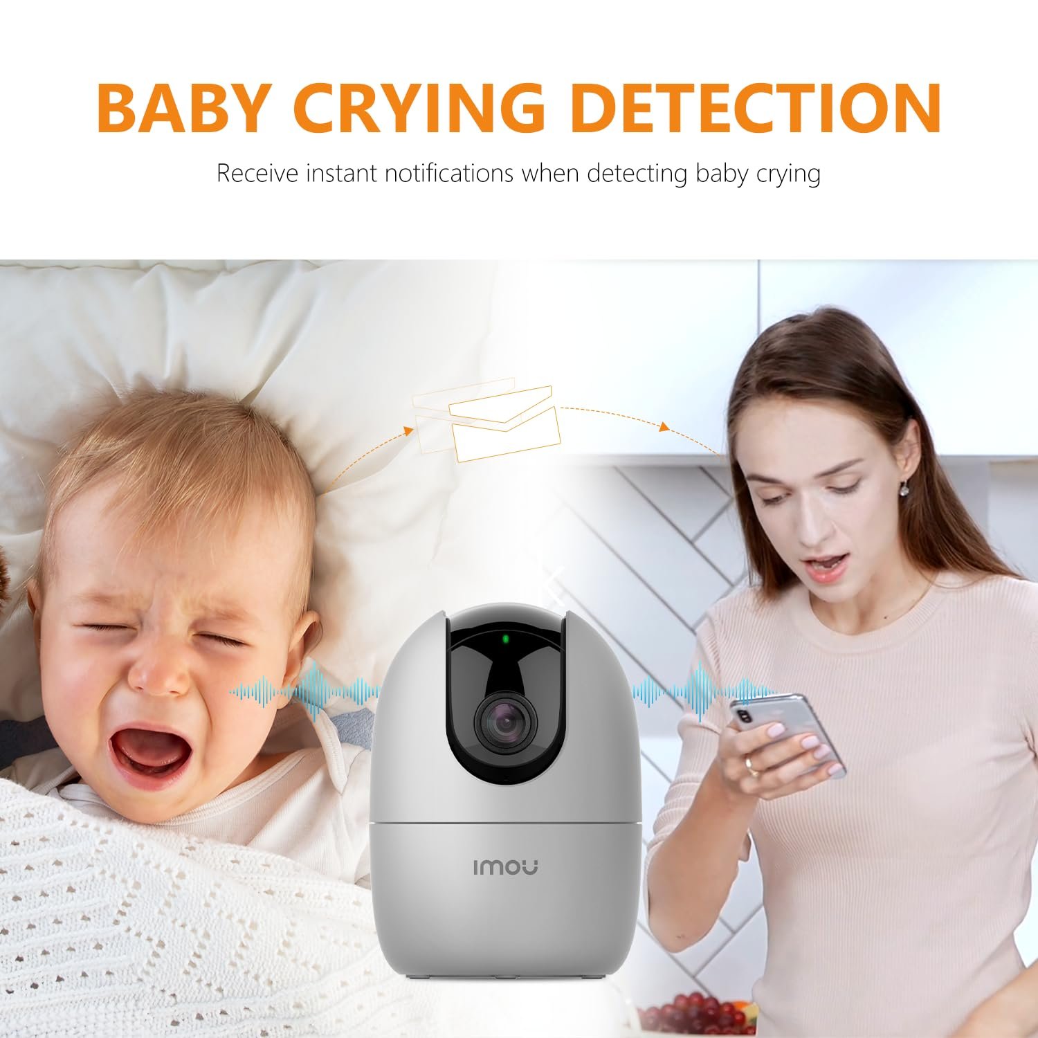 Imou 360° 1080P Full HD Security Camera, Human Detection, Motion Tracking, 2-Way Audio, Night Vision, Dome Camera with WiFi & Ethernet Connection, Alexa Google Assistant, Up to 256GB SD Card Support - Image 4