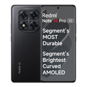 Redmi Note 14 Pro 5G Titan Black 8GB RAM 256GB Storage|50 MP Sony Camera Setup|Corning Gorilla Glass Victus 2 | 1.5K 3D Curved AMOLED | Mediatek Dimensity 7300- Ultra