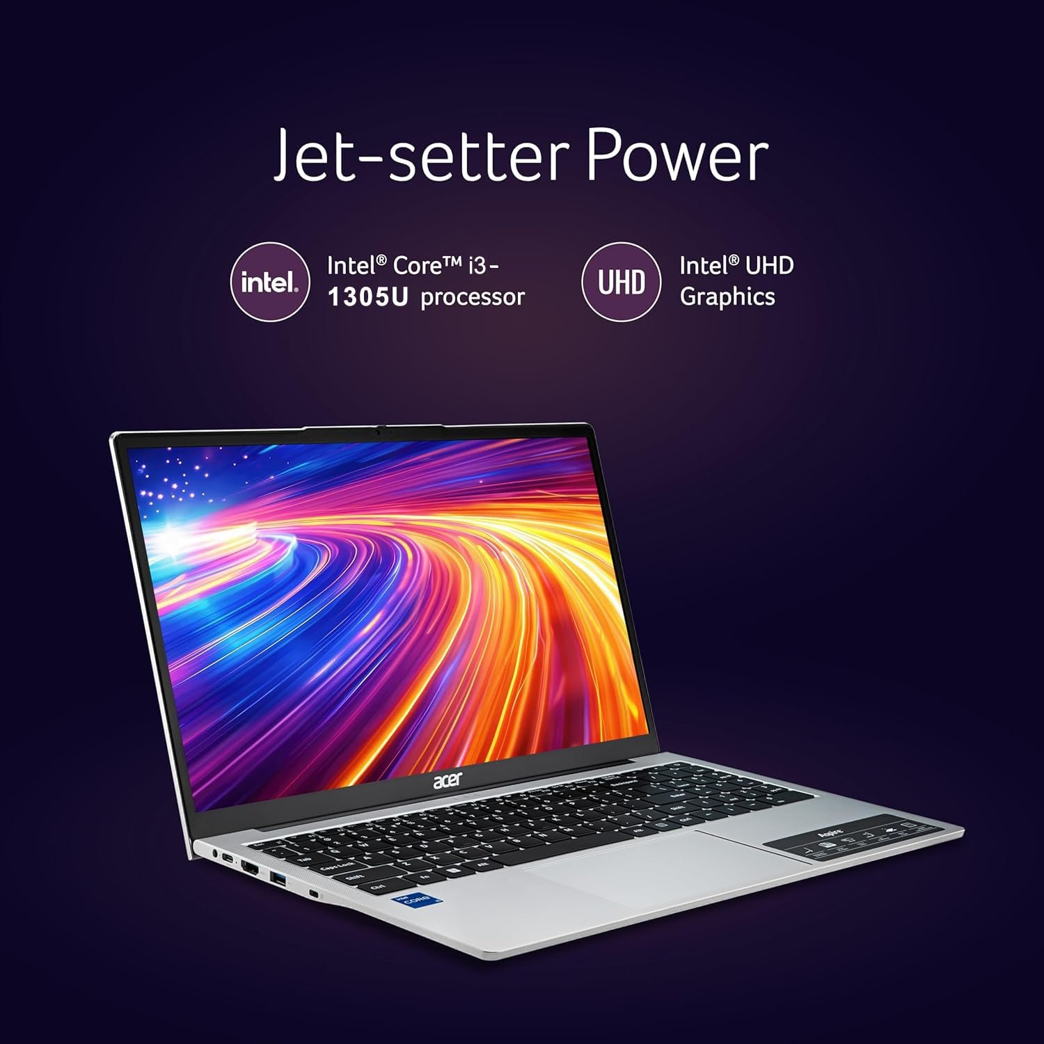 Acer Aspire 3 (2025) Intel Core i3 13th Gen 1305U - (24 GB/512 GB SSD/Intel UHD Graphics/Windows 11 Home) Thin and Light Laptop/15.6" FHD IPS Display/Metal Body/Silver/1.5 Kg/MSO 2021/3 Years Warranty - Image 3