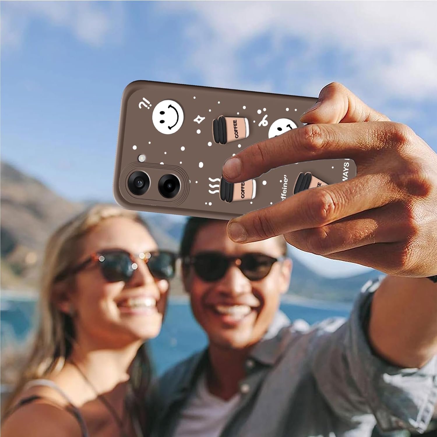 amazon basics Back Case Cover Compatible for OnePlus Nord CE5 5G | Cute Fun Cartoon 3D Ball | Coffee Silicone Case | Camera Protection | Body Protection | Shock Proof | Color Brown - Image 4