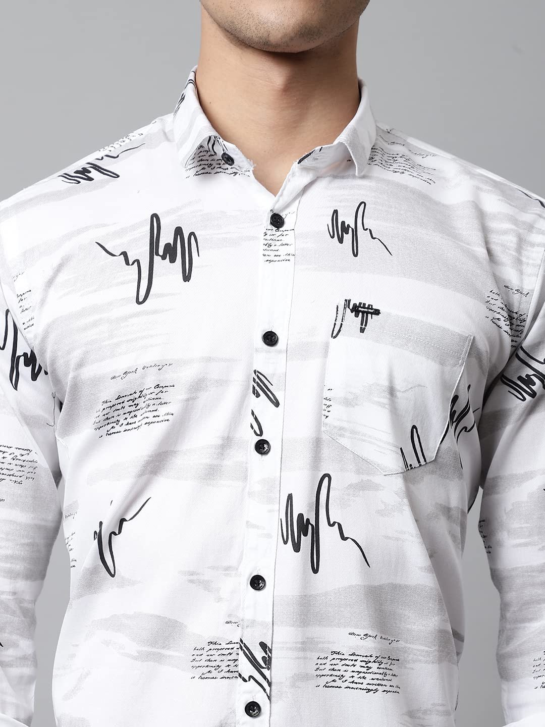 Majestic Man Men's Cotton Slim Fit Printed Casual Shirt - Image 6