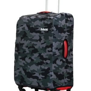 BIGWING Protective Cover in Polyester Fabric with Camouflage Print for | 24′ Inch 65 cm Medium Size | Soft Luggage Trolley Bag Cover (Fits Only On Fabric Trolley Bag)