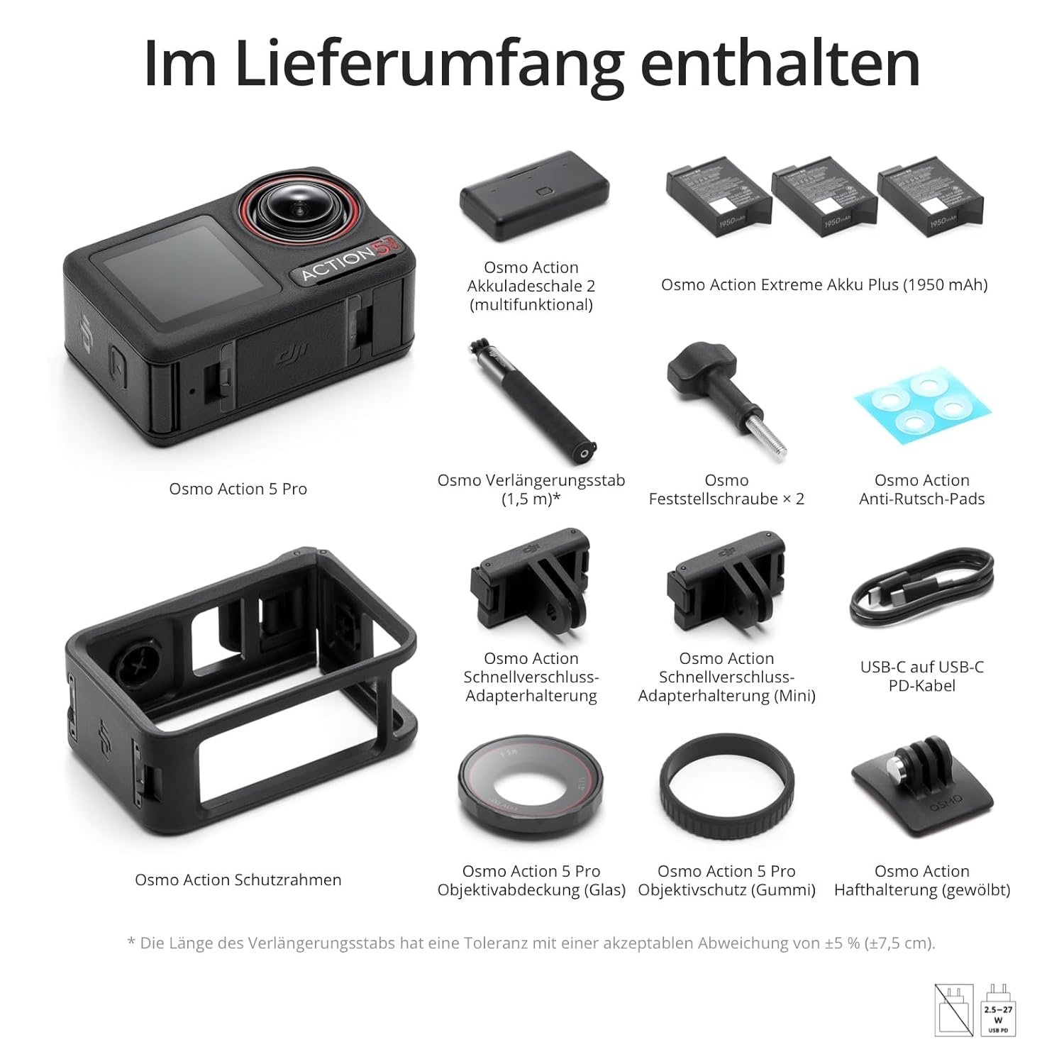 DJI Osmo Action 5 Pro Adventure Combo, Action Camera 4K with 1/1.3" Sensor, 12h Extended Battery Life with 3 Batteries, Stabilization, Dual OLED Touchscreens, Mini Action Camera for Travel, Vlog - Image 6