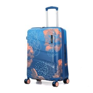Safari Serene Pro 8 Wheels 66cm Medium Size Trolley Bag, Hard Case Printed Polycarbonate, 360 Degree Wheeling Checkin Luggage for Men & Women, Suitcase for Travel, Trolley Bags for Travel