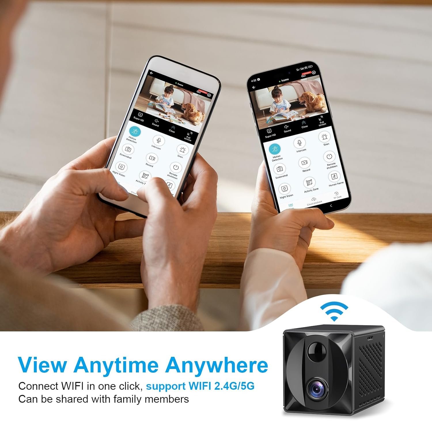 Mini Camera WiFi Hidden Spy Camera, 5G Wireless Indoor Security Camera,4K Surveillance Nanny Cam Pet Camera Car Camera,100 Days Battery Life (Camera) - Image 2