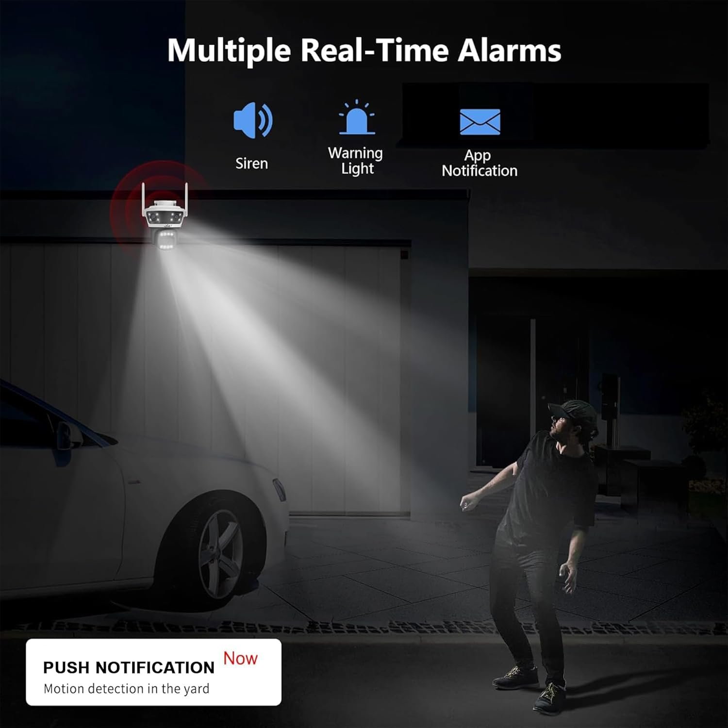 Camate Pheonix 2+2+2 MP Triple-Lens (2.4/5 Ghz Wi-Fi) Wireless CCTV Camera | Two Way Talk | Motion Detection | Colored Night Vision | Support 256 GB sd Card, Onvif (Wi-Fi Connectivity) - Image 6