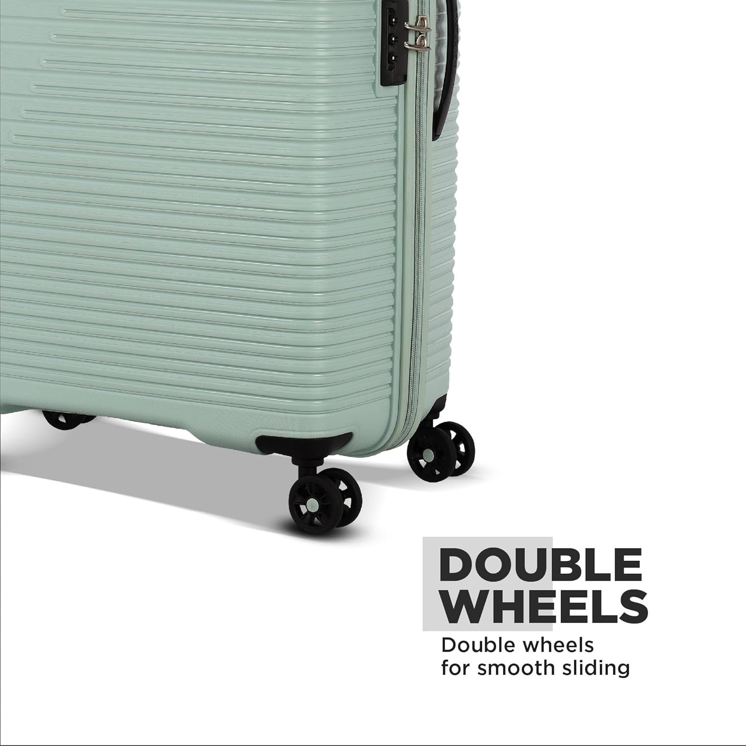 American Tourister Medium Liftoff 67 CM Check-in Polypropylene (PP) Hard 8 Wheels Spinner Luggage/Suitcase/Trolley Bag for Travel (Sea Blue) - Image 2