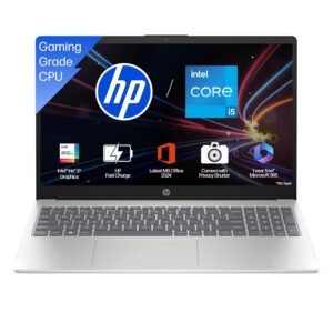 HP 15, 13th Gen Intel Core i5-13420H, (16GB DDR4, 512GB SSD), FHD, Anti-Glare, Micro-Edge, 15.6''/39.6cm, Win11, M365 Basic(1yr)* Office24, Silver, 1.65kg, fr0028TU, Camera w/Shutter, Backlit Laptop