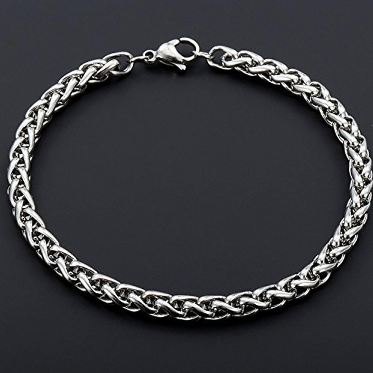 Fashion Frill Stylish Silver Bracelet For Men Stainless Steel Silver Chain Bracelets For Men Boys Mens Wristwear Bracelets Jewellery - Image 2
