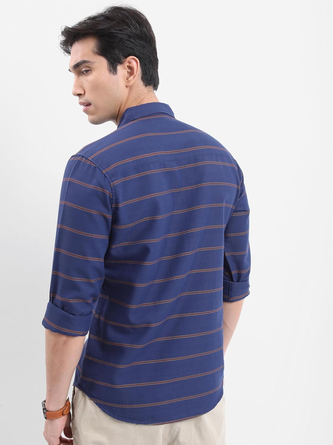 Highlander Men's Striped Slim Fit Shirt - Image 3