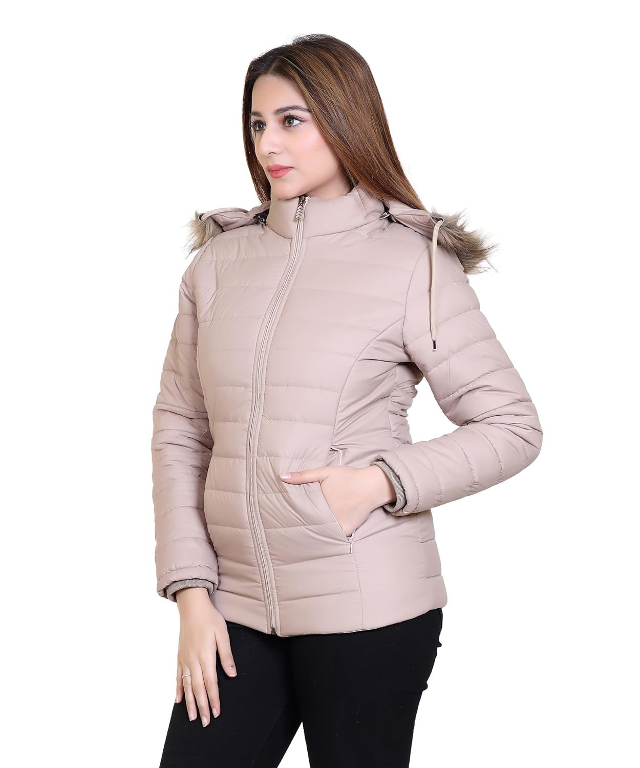 Brazo Latest Full Sleeve Puffer Winter Jacket For Women and Winter Jacket for Girl. Sweater Jacket/Fur Jacket/Water Resistant Jacket for Woman with Hood for keep you warm - Image 2
