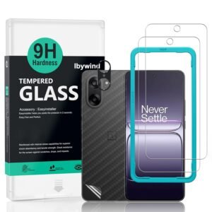 Ibywind for OnePlus Nord CE5 5G Screen Protector,2-Pack,9H Hardness Tempered Glass with Camera Lens Protector,Easy Installation Tool,Bubble-Free,Fingerprint Unlock,Anti-Shatter,Anti-Scratch