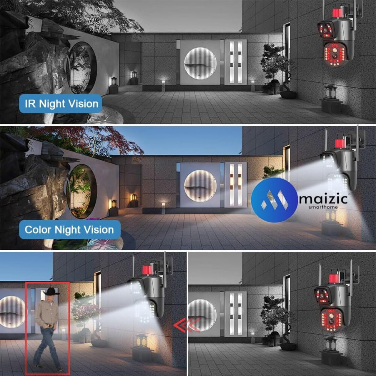 Maizic Smarthome 6 MP WiFi Camera Outdoor/Indoor with bidirectional Voice, Intelligent Alarm, Smart surviellance, Motion and Human Detection (White Outdoor) - Image 7