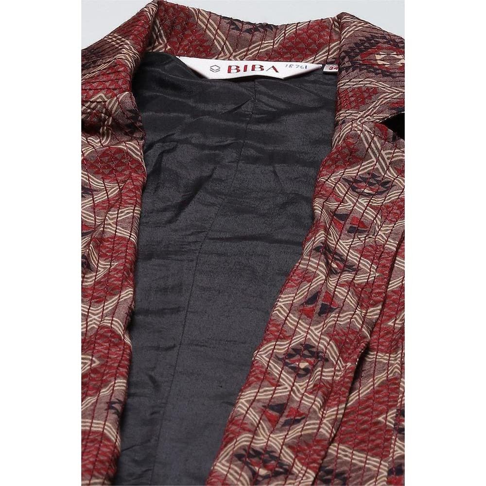 BIBA Women Viscose Straight Printed Jacket - Image 6