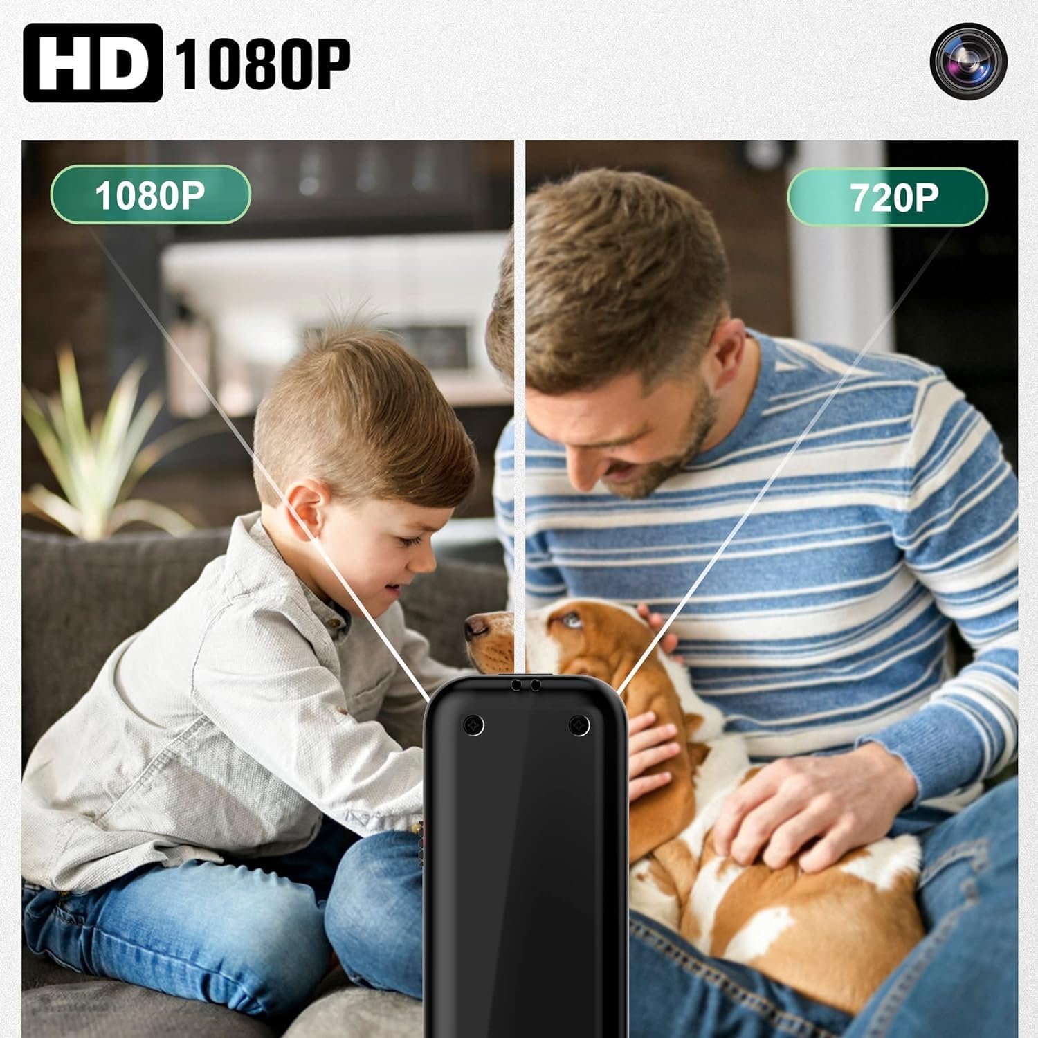 TECHNOVIEW 1080p Pocket Camera Full HD Video Recording with Audio Portable Cam with Free 32Gb Sd Card Included Secret Camera for Home Security, No WiFi Needed Indoor/Outdoor Surveillance Camera - Image 3