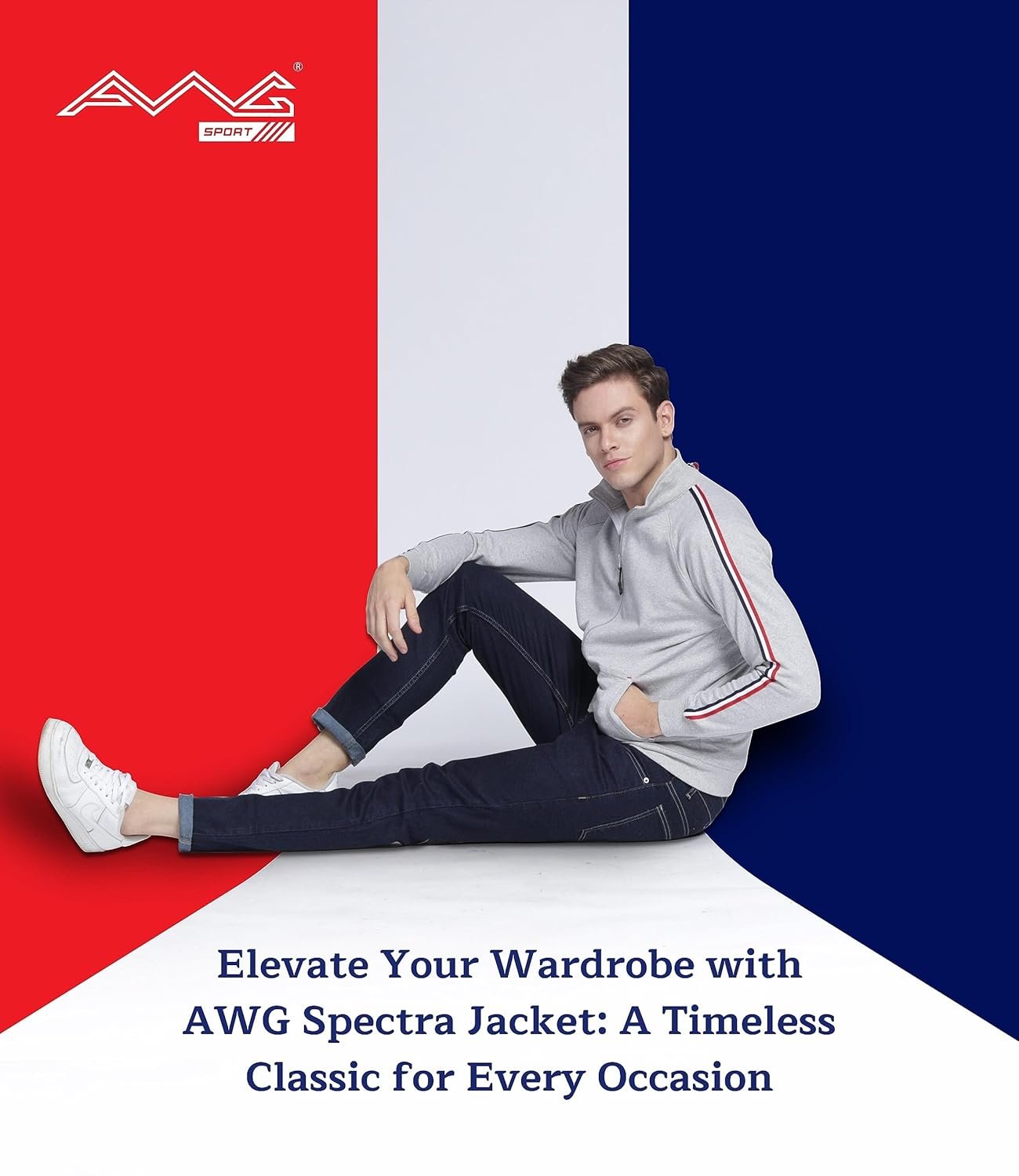 AWG ALL WEATHER GEAR Men's Winter Jacket - Stylish Sports Gym Cotton Sweatshirt With Zip for Bike Riding - Image 8