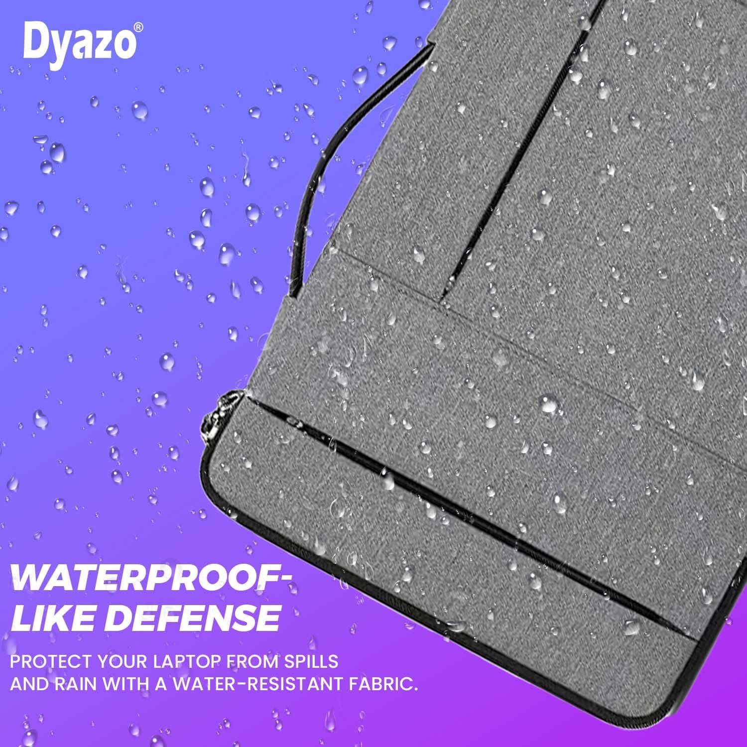 DYAZO 15" to 15.6 Inch Laptop Sleeve/Cover with Handle & Two Front Accessories Pockets Compatible for Apple, Dell, Lenovo, Asus, Hp, Samsung, Mi, MacBook and Other Notbooks (Grey) - Image 6