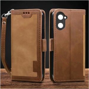 Excelsior Flip Cover for Oneplus Nord CE5 | Premium PU Leather | 360 Degree Protection (Coffee)