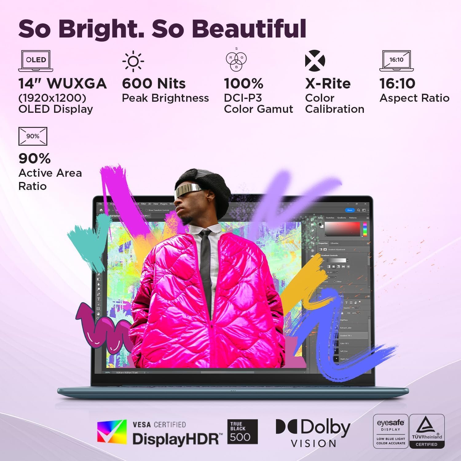 Lenovo Yoga Slim 7 AMD Ryzen AINow 7 350, 83JY005YIN AI Laptop, Copilot+ 32GB RAM/1TB SSD/14"(35.5cm)WUXGA OLED/50 TOPS/Windows 11, Office Home 2024, Backlit Keyboard, 1Yr ADP Free, Teal, 1.19Kg - Image 7