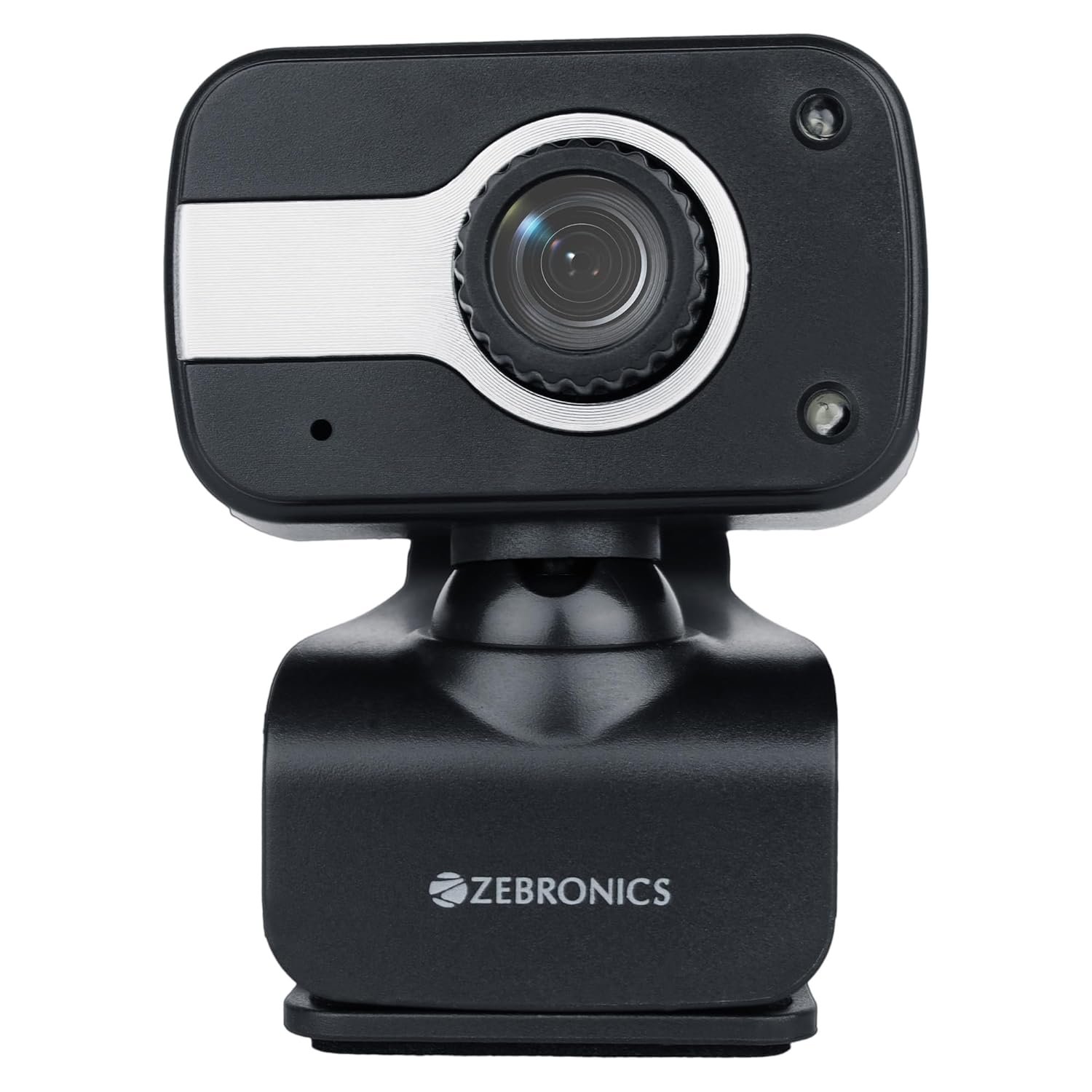 Zebronics Zeb-Crystal Clear Web Camera, 0.3 MP with USB with 3P Lens,Built-in Microphone,Auto White Balance,Night Vision and Manual Switch for LED (Black)