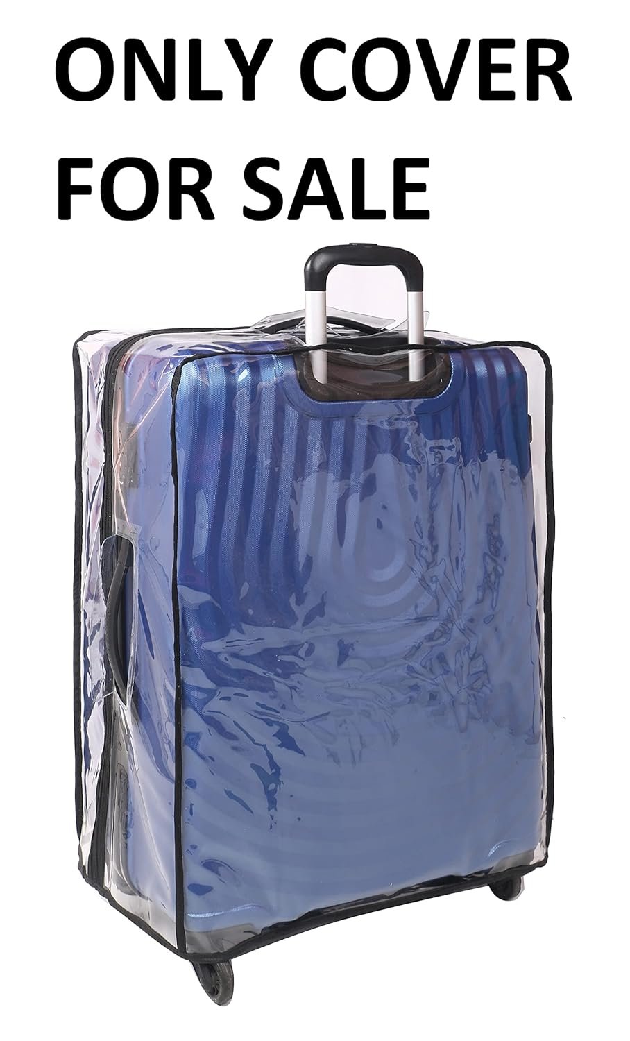 Sharp CN 24" Transparent Protective Zipper PVC Dust Proof Cover for Hard/Plastic Body Luggage/Suitcase Trolley Bags | Hard 2 | Size: 24 - Image 3