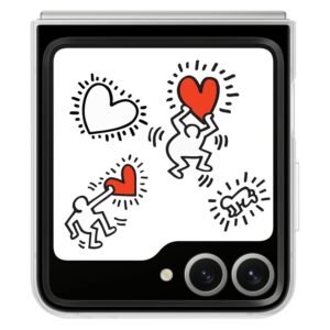 Samsung Galaxy Z Flip6 Flipsuit Case – Kieth Haring Card, White