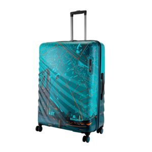Safari Select Brooklyn 66 Cms Check-in Trolley Bag Hard Case Polycarbonate 8 Wheels with 360 Degree Rotation, Recessed TSA Lock, Anti-Theft Zipper, Trolley Bags for Travel, Suitcase for Travel, Teal