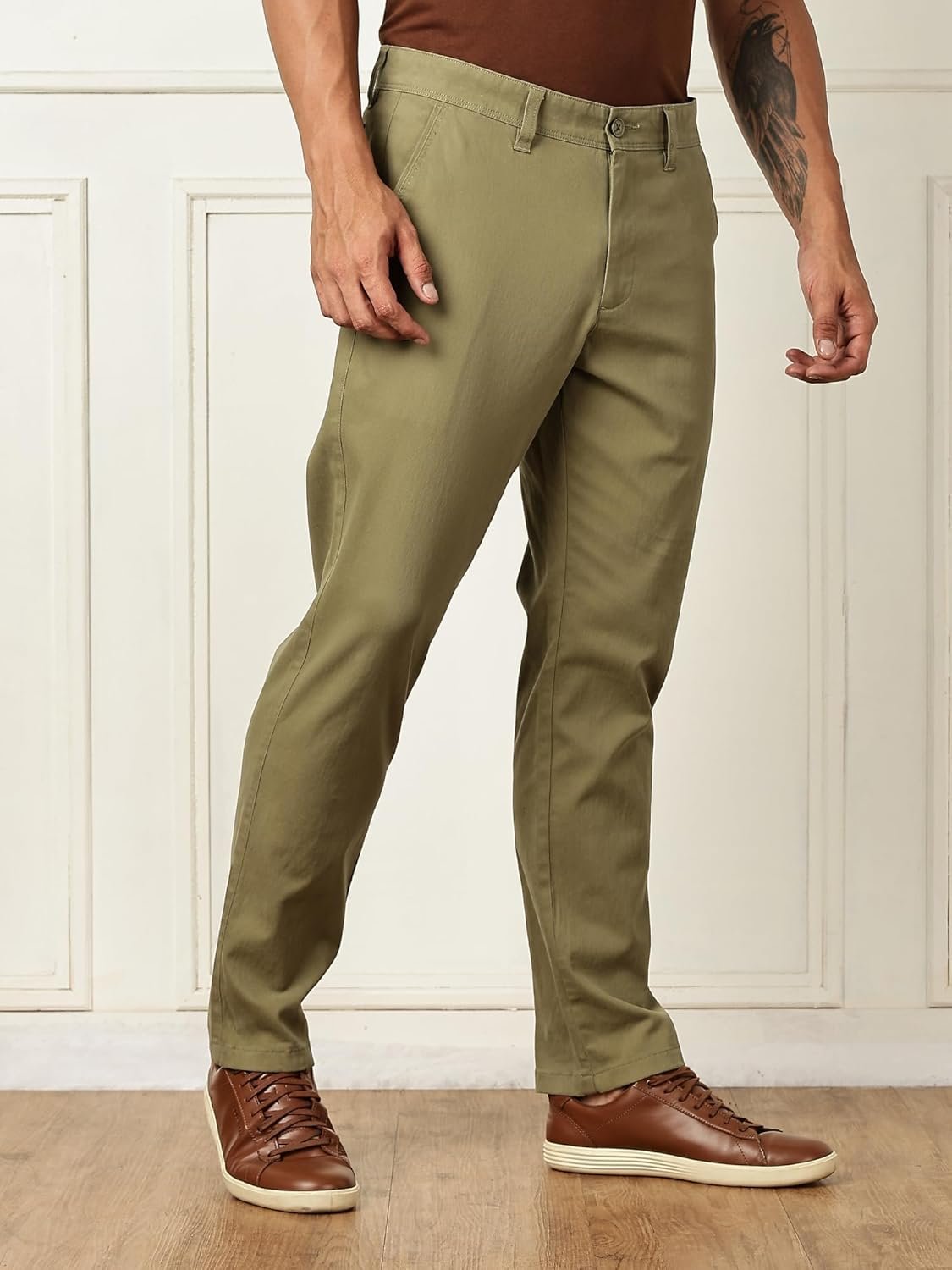 Thomas Scott Men's | Solid | Regular Fit | Premiun Cotton | 4 Pocket | Formal wear Trouser | Casual Chino | Pants for Men - Image 4