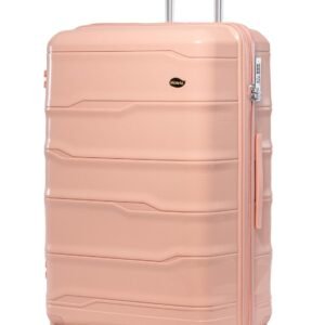 Maleta Polypropylene 8 Spinner Wheels Desire 24 inch Medium Size | Trolley Bags for Travel | Hardside Luggage, TSA Lock | Luggage Bags for Travel | Suitcase (Check-in Medium, Pink)