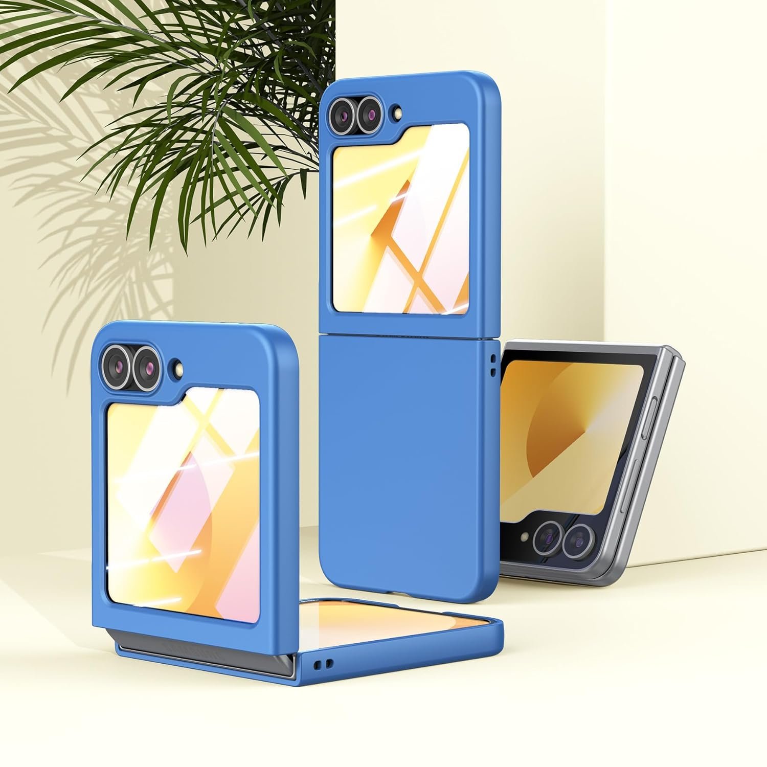 Foluu Slim Fit Case for Samsung Galaxy Z Flip 6, with Front Built-in Screen Protector, Ultra Thin Matte PC Protective Cover for Samsung Galaxy Z Flip6 5G 2024 (Blue) - Image 8