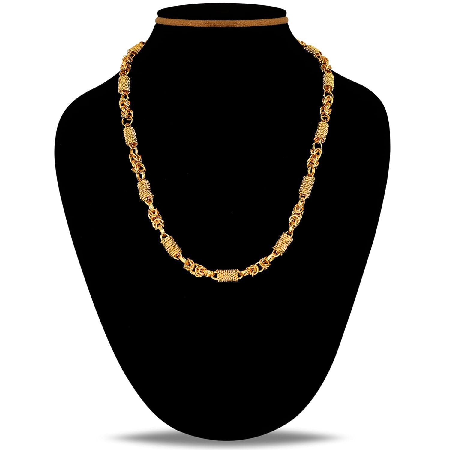 Fashion Frill Stylish Golden Chain For Men1Gram Gold Plated Brass Necklace Gold Chain For Men Boys Designer Chains Mens Jewellery 20 Inches - Image 6