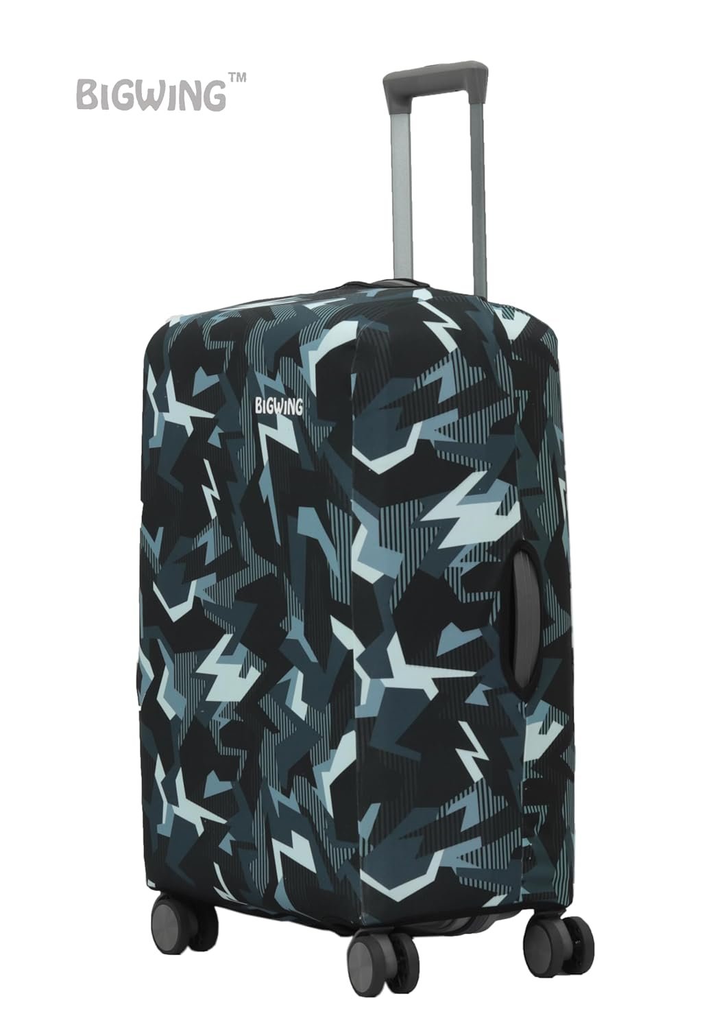 BIGWING Protective Cover in Polyester Fabric with Camouflage Print for | 24' Inch 65 cm Medium Size | Hard Luggage Trolley Bag Cover (Fits Only On Fiber - Plastic Trolley Bag) - Image 4
