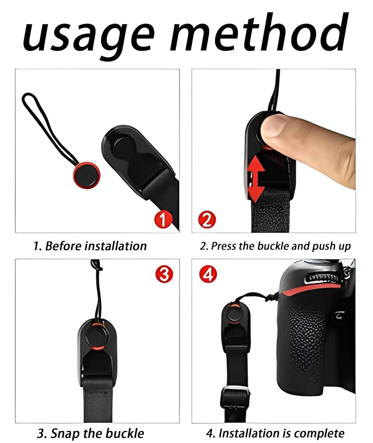 3PCS Camera Strap, Accessories Adapter Quick Release, Wrist Strap, Photography Adapter for Binocular, Action, Digital Camera, Laptop Bags - Image 2