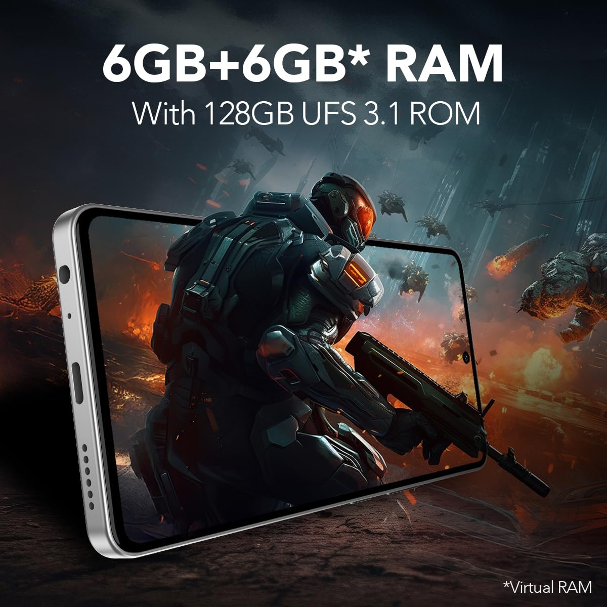 Lava Play Ultra 5G (Arctic Slate, 6+6*GB RAM, 128GB Storage)|MTK D7300 Processor-700K+ Antutu| 6.67" FHD+AMOLED Display | 64MP Camera | UFS 3.1 Storage | 5000mAh Battery-33W fast charging | IP64 Rated - Image 7