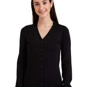 Amazon Brand – Symbol Women Acrylic V Neck Regular Fit Cardigan Sweater