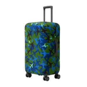 AMPEREUS® Trolley Bag Cover – Stretchless, Waterproof and Polyester Fabric with Plane Print Luggage Cover for Large Size Suitcase Luggage Cover (28 Inch)